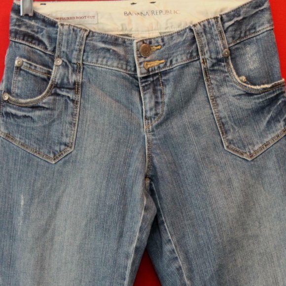 Banana Republic Women's Size 0S Small Jeans Contoured Boot Cut 32" Inseam - Picture 8 of 12